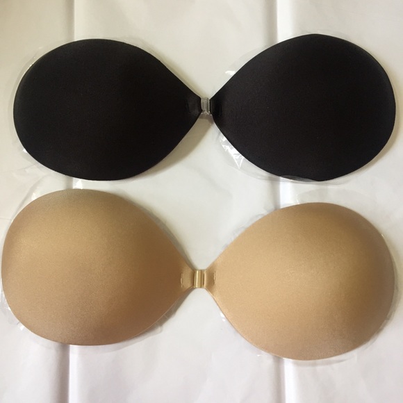 Other - 🛍 Invisible Bra Adhesive Strapless Black Nude D